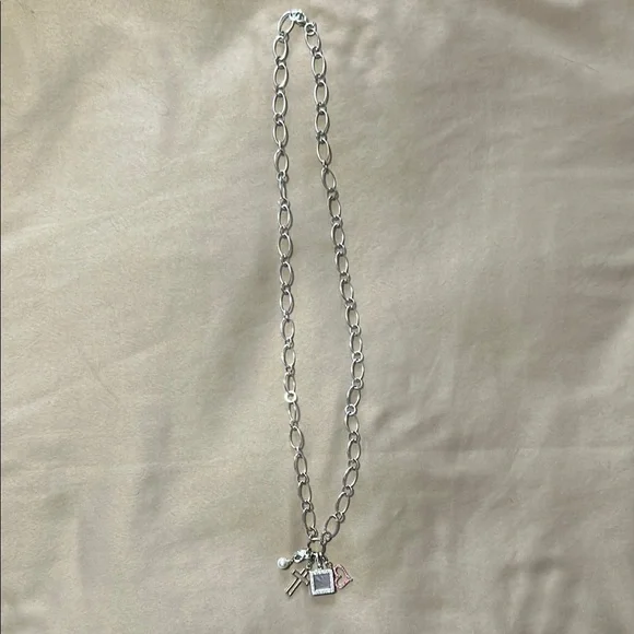 Origami Owl HTF Silver Link Chain with 4 Charms - Picture 2 of 4
